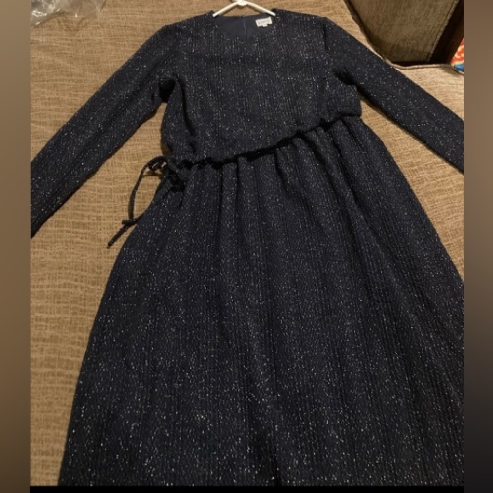 Long sleeve Navy/silver dress